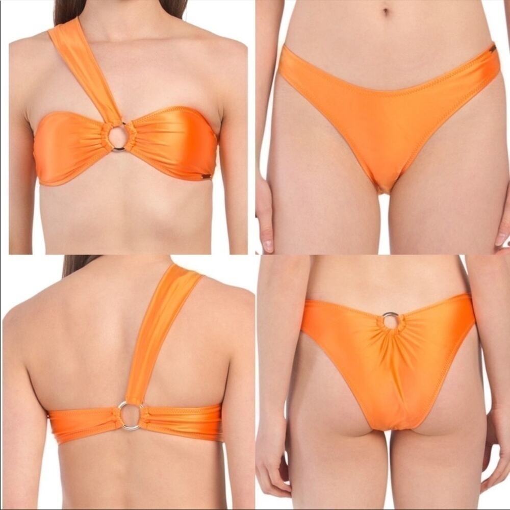 KENDALL and KYLIE -NWT- Orange O-ring One Shoulder Swim Set | Large‌‌‌‌